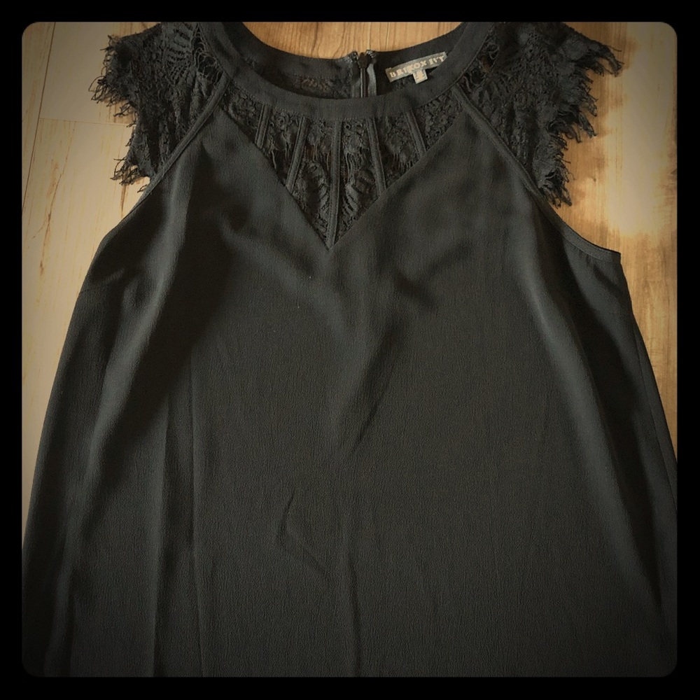 Black top with lacy detail